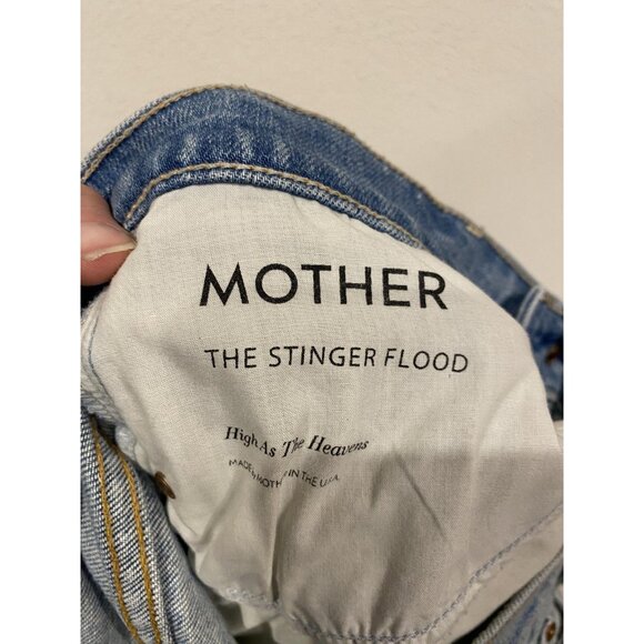 Mother Superior The Stinger Flood Jeans Womens 27 Distressed Ripped Made USA - Picture 5 of 6